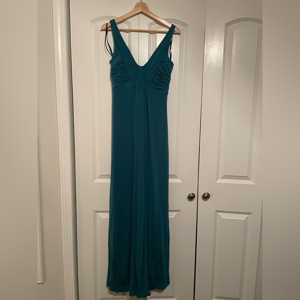 Long teal Laundry by Design dress